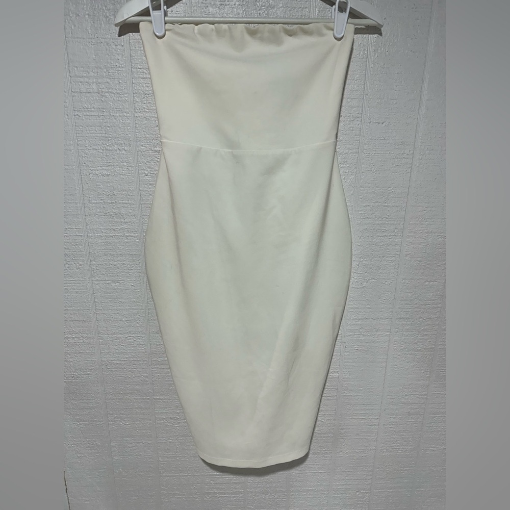 NWT Nookie Angelina Strapless midi Dress ivory size S